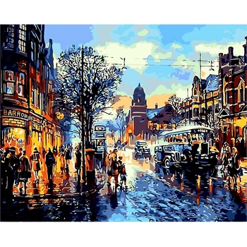 Картина за номерами ZiBi Art Line Осінь в місті 40х50 см (ZB.64185) - Pampik