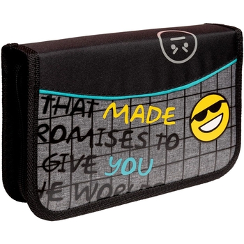 Пенал жесткий Yes HP-03 Happy time, 13х21х3 см, серый с черным (533354) - Pampik - 2