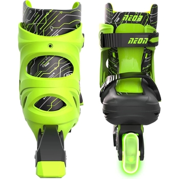 Роликовые коньки Neon Inline размер 30-33 зеленый (NT07G4) - Pampik - 4