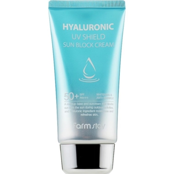 Солнцезащитный крем для лица FarmStay Hyaluronic UV Shield Sun Block Cream SPF50+ PA+++, 70 мл - Pampik