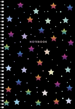 Тетрадь для записей Student А5, в клеточку, спираль, 80 л., Звезды(A5-SC-080-6093K) - Pampik