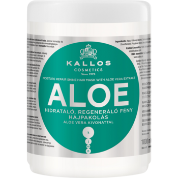 Маска для волос Kallos Cosmetics Aloe увлажняющая с экстрактом Алое Вера, 1 л - Pampik