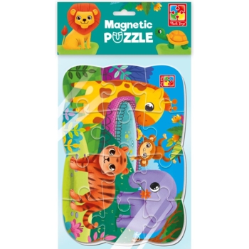 Магнітні пазли Vladi Toys Зоопарк, 12 елементів (VT3205-90) - Pampik - 2