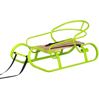 Санки Vitan Експрес зі спинкою та ручкою лаймові (7317) - Pampik - 3