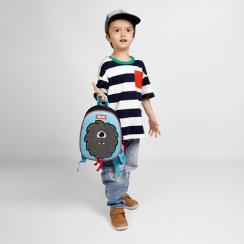 Рюкзак дитячий 1 Вересня K-43 Monster, черный (552501) - Pampik - 4