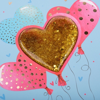 Дневник школьный Yes твердый Balloons фольга золото, объемный бейдж с золотым глитером (911469) - Pampik - 3