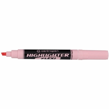 Маркер текстовий Centropen Highlighter Flexi Soft клиноподібний 1-5 мм пастельно-рожевий (8542/914) - Pampik