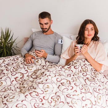 Ковдра вовняна MirSon №016, літня, 110x140 см, бежева з візерунком - Pampik - 5