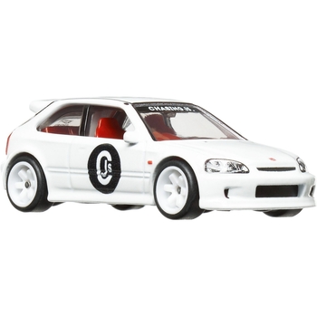 Колекційна модель машинки Hot Wheels Преміальні автівки '99 Honda Civic Type R (EK9) біла (GJT68/HKF19) - Pampik - 4
