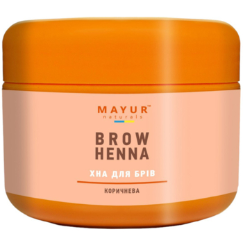 Хна для бровей Mayur коричневая 10 г - Pampik