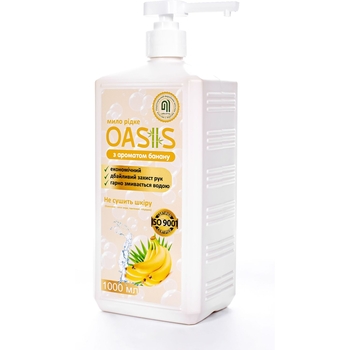Мило рідке Nata-Oasis з ароматом банана, з дозатором, 1000 мл - Pampik - 2