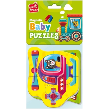 Бебі пазли на магніті Vladi Toys Малюк зможе Транспорт, 7 елементів (VT3208-29) - Pampik - 2
