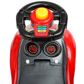 Машинка-толокар Bambi M 4205-3 2 в 1, с родительской ручкой, красная (23836) - Pampik - 7