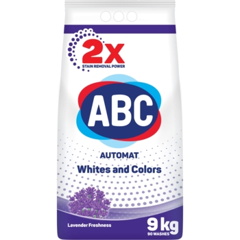 Пральний порошок АВС Лавандова свіжість для білих та кольорових речей автомат 9 кг - Pampik