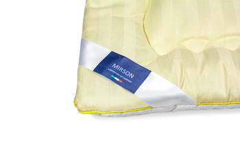 Ковдра антиалергенна MirSon Carmela Hand Made EcoSilk №1304, літня, 110x140 см, жовто-біла (237053959) - Pampik - 5