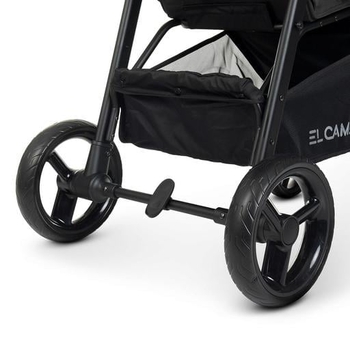 Коляска El Camino X4 ME 1024 Black Lines, черная (25430) - Pampik - 13