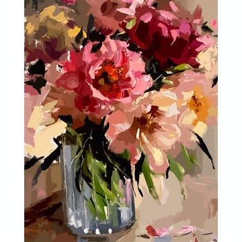 Картина за номерами Santi Букет півоній, 40х50 см (954383) - Pampik