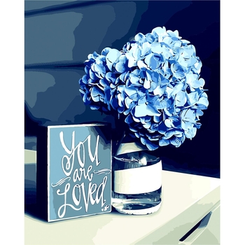 Картина за номерами ZiBi Art Line Гортензія 40х50 см (ZB.64198) - Pampik