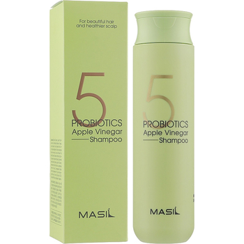 Шампунь Masil 5 Probiotics Apple Vinegar Shampoo, з пробіотиками та яблучним оцтом, 300 мл - Pampik