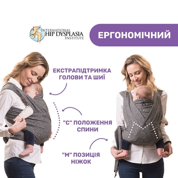 Слинг Chicco Boppy ComfyFit, серый (79949.47) - Pampik - 4