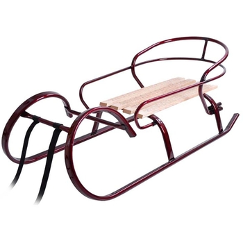 Санки Vitan Снегирь со спинкой бордовые (7360) - Pampik