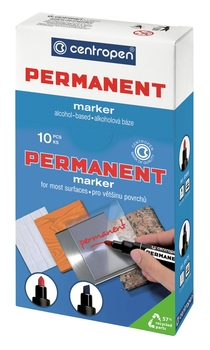 Маркер перманентний Centropen Permanent конусоподібний 2.5 мм помаранчевий (8566/06/1/P) - Pampik - 2