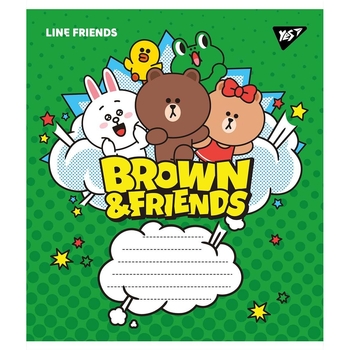 Набір зошитів Yes Line friends, в лінію, 18 аркушів, 25 шт. (766351) - Pampik