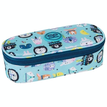 Пенал на молнии CoolPack Campus, с органайзером, 23x9x5 см, голубой (E62547) - Pampik