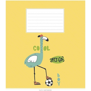 Зошит учнівський Школярик Cute copybook, в косу лінію, 12 аркушів, ВД-лак, 30 шт. (012-3212C) - Pampik
