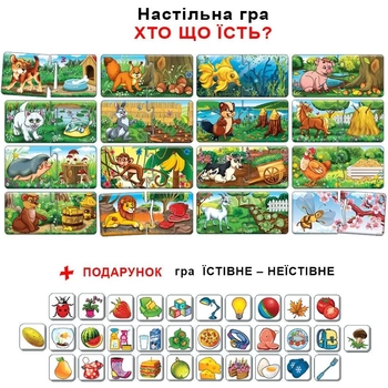 Настільна гра Київська фабрика іграшок Хто що їсть? - Pampik - 2