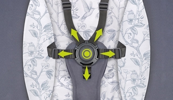 Шезлонг-гойдалка Lionelo Ralf Grey White з ігровою дугою, сіро-білий - Pampik - 8