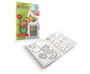 Розмальовка Crayola Mini Kids Кольори та форми, з крейдою, 24 сторінки (25-2727) - Pampik - 2