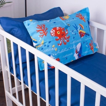 Простирадло MirSon Kids Time Сатін, 22-1314, Cerulean - Pampik - 4