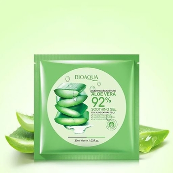 Маска для обличчя Bioaqua Soothing&Moisture Aloe Vera 92% Soothing Gel Face, 30 г - Pampik - 2