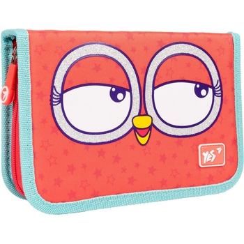 Пенал твердий Yes HP-04 Owls, 13х21х4 см, червоний (533346) - Pampik