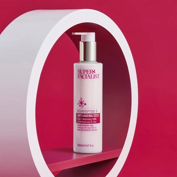 Молочко для обличчя Super Facialist Hexapeptide-9 Anti-Ageing Advanced Skin Cleansing 200 мл - Pampik - 4