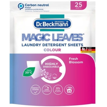 Серветки для прання Dr. Beckmann Magic Leaves для кольорових тканин, 25 шт. - Pampik