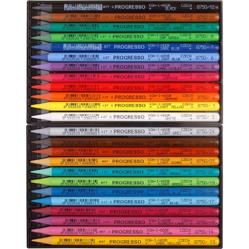 Олівці кольорові Koh-i-Noor Progresso без деревини 24 шт. (875802) - Pampik - 2