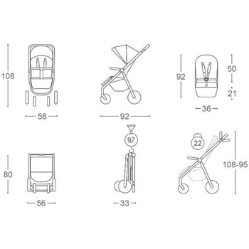 Прогулочная коляска Carrello Bravo 2024 CRL-8512 lunar grey (26178) - Pampik - 4