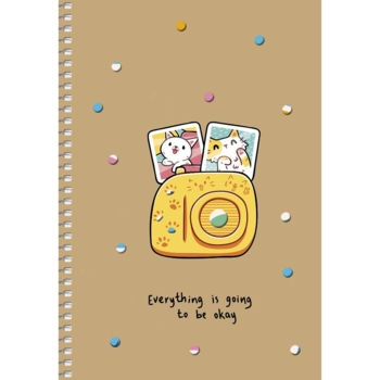 Тетрадь для записей Student Полароид А5, в клеточку, спираль, 96 листов (A5-SC-096-6115K) - Pampik