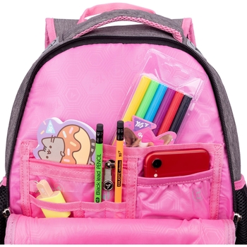 Рюкзак Yes S-83 You`re beautiful, серый с розовым (553144) - Pampik - 11