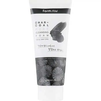 Пенка для умывания FarmStay Charcoal Pure Cleansing Foam с древесным углем 180 мл - Pampik