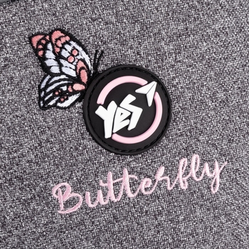 Рюкзак Yes S-72 Butterfly, серый с розовым (554631) - Pampik - 14