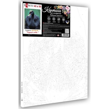 Картина по номерам Santi Черный лебедь, 40х50 см (954514) - Pampik - 2