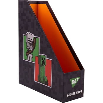 Лоток для документов Yes Minecraft, вертикальный, 32х25х8 см, черный (450109) - Pampik