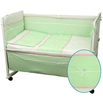 Комплект постільної білизни дитячий Руно салатовий (977ЛУ_Салатовий з жовтою смужкою) - Pampik