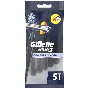 Одноразові станки для гоління Gillette Blue 3 Comfort Slalom, 5 шт. - Pampik - 2