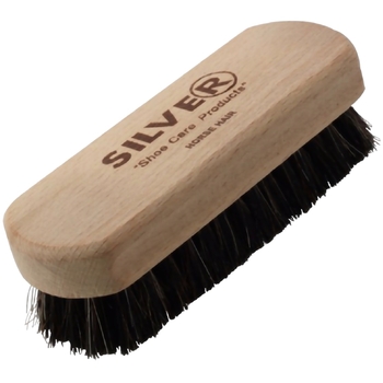 Щетка для обуви Silver с натуральным конским волосом, 13х5 см - Pampik