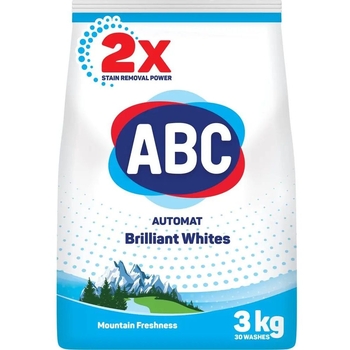 Пральний порошок АВС Automat Гірська Свіжість для білих речей 3 кг - Pampik