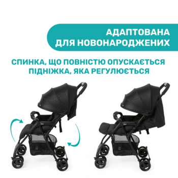 Прогулянкова коляска Chicco Ohlala 3, чорна (79733.51) - Pampik - 6
